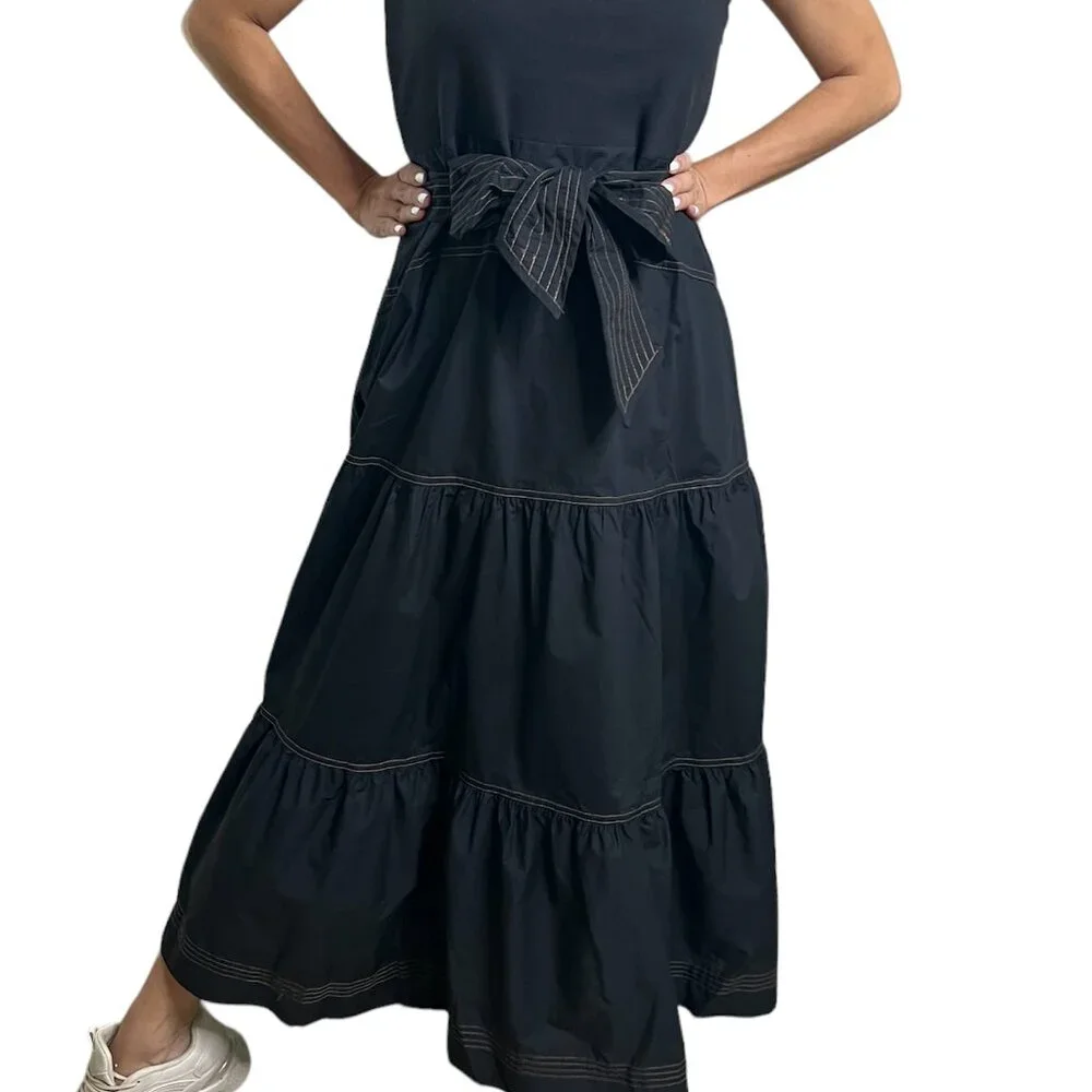TAHARI, maxi  dress, size Large, color: Black - Picture 2 of 7